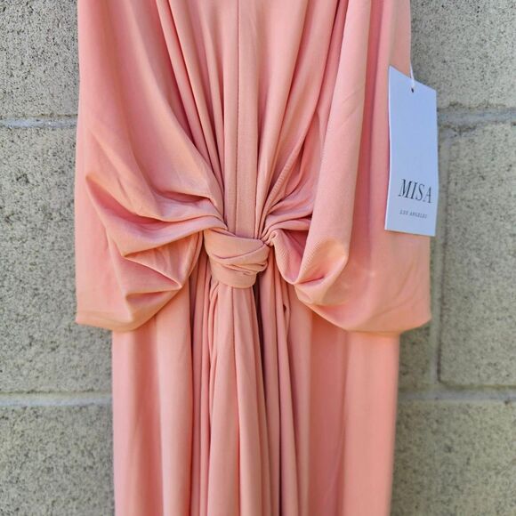 MISA Los Angeles Peach Dress | Strappy Racerback Event-Ready Style Size S NWT - Picture 3 of 7